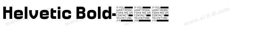 Helvetic Bold字体转换